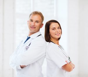 two doctors with stethoscopes
