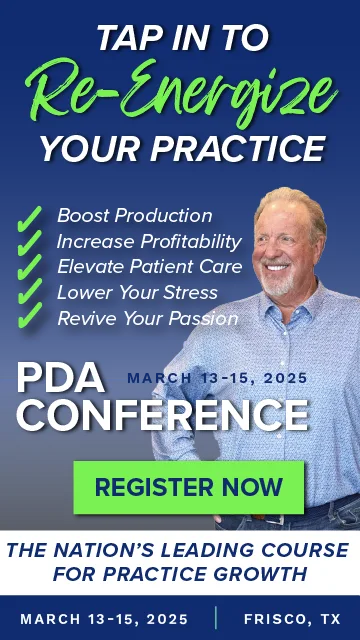 Attend the nation's leading course for practice growth to boost your productivity, increase profitability, and align your team so you can focus on taking great care of patients and lower your stress.